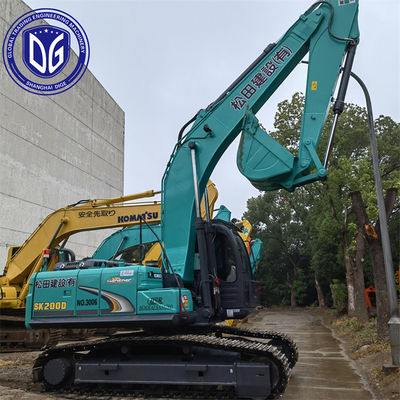 20T SK200D ব্যবহৃত Kobelco Excavator হাইড্রোলিক ক্রলার Excavator