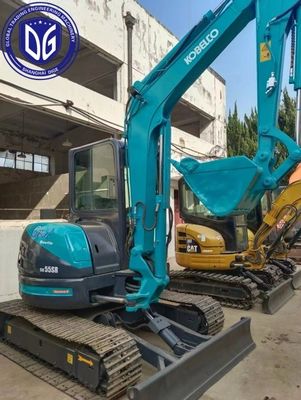 SK55 5.5 টন কোবেলকো মিনি ব্যবহৃত খননকারী ভাল মানের এবং চমৎকার ফাংশন সঙ্গে বিক্রয়