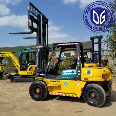 7t FD70 ব্যবহৃত Komatsu ফোর্কলিফ্ট শক্তিশালী ব্যবহৃত ফোর্কলিফ্ট হাইড্রোলিক