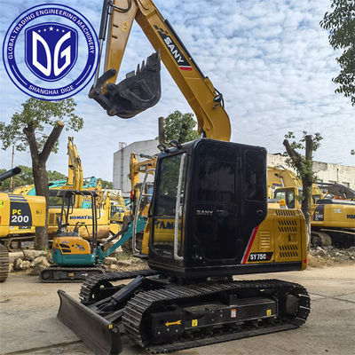 Sy75 7.5 টন ব্যবহৃত SANY Excavator with Enhanced Soil Penetration Capabilities (পৃথিবীর অনুপ্রবেশ ক্ষমতা উন্নত স্যানি এক্সক্যাভেটর)