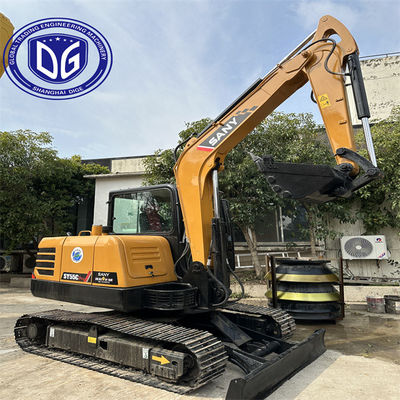 5.5 টন মিনি ব্যবহৃত SANY Excavator SANY 55C প্রো ব্যাকহো হাইড্রোলিক ক্রলার এক্সক্যাভেটর
