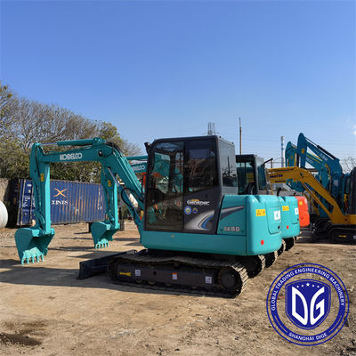 SK60-8 Kobelco Excavator ব্যবহৃত মূল Kobelco ছোট 6 টন Excavator