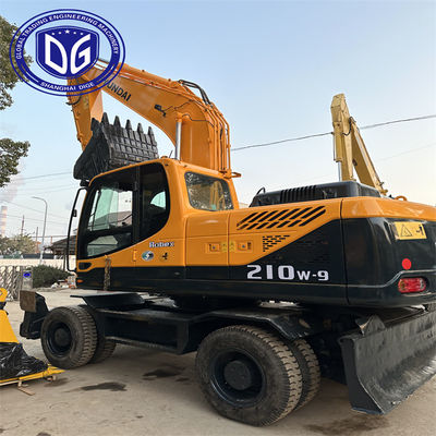হুন্ডাই ২১ টন এক্সক্যাভেটর ব্যবহৃত 210W-9 হাইড্রোলিক হুইল এক্সক্যাভেটর