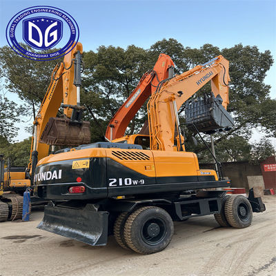 হুন্ডাই ২১ টন এক্সক্যাভেটর ব্যবহৃত 210W-9 হাইড্রোলিক হুইল এক্সক্যাভেটর