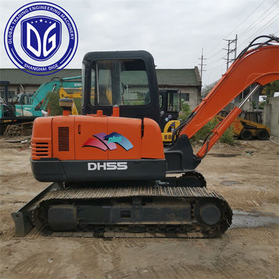 ব্যবহারকারী-বান্ধব অপারেশন DH55 ব্যবহৃত Doosan Excavator 5.5t পেশাগতভাবে রক্ষণাবেক্ষণ