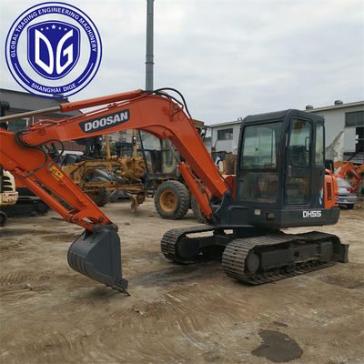 ব্যবহারকারী-বান্ধব অপারেশন DH55 ব্যবহৃত Doosan Excavator 5.5t পেশাগতভাবে রক্ষণাবেক্ষণ