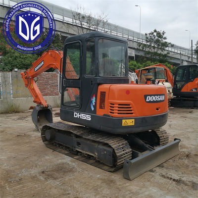 ব্যবহারকারী-বান্ধব অপারেশন DH55 ব্যবহৃত Doosan Excavator 5.5t পেশাগতভাবে রক্ষণাবেক্ষণ