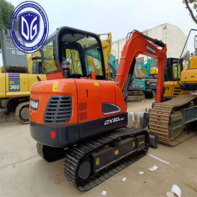 অপ্টিমাইজড DX60E-9C ব্যবহৃত Doosan 6t Excavator হাইড্রোলিক মেশিন, সুনির্দিষ্ট নিয়ন্ত্রণ