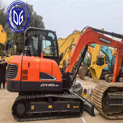 নিরাপদ এবং স্থিতিশীল DX60 ব্যবহৃত Doosan 6 টন Excavator সম্পূর্ণরূপে আপগ্রেড সঙ্গে ব্যবহৃত মিনি