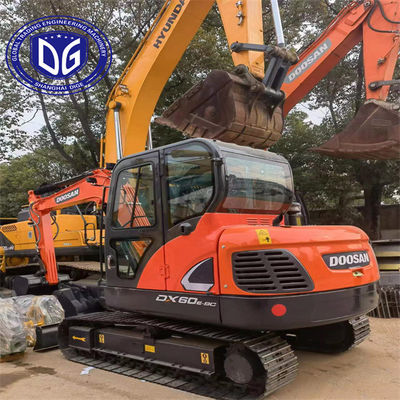 নিরাপদ এবং স্থিতিশীল DX60 ব্যবহৃত Doosan 6 টন Excavator সম্পূর্ণরূপে আপগ্রেড সঙ্গে ব্যবহৃত মিনি