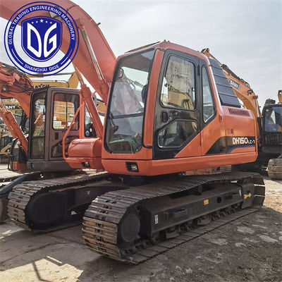 DH150LC ব্যবহৃত Doosan 15 টন Excavator ব্যবহৃত হাইড্রোলিক Diggers
