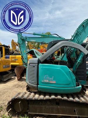 ম্যানুভেল Sk75SR ব্যবহৃত Kobelco 7.5 টন Excavator নির্মাণের জন্য বহুমুখী