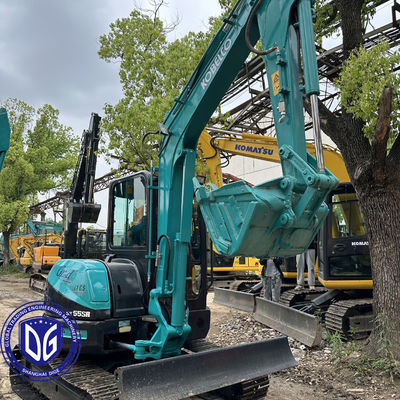 নরমভাবে ব্যবহৃত Kobelco SK55 5.5 টন ক্রলার এক্সক্যাভেটর প্রতিক্রিয়াশীল নিয়ন্ত্রণ