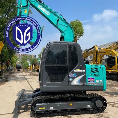 ব্যবহৃত Kobelco SK75 Excavator ট্র্যাক চলন্ত প্রকার কম্প্যাক্ট
